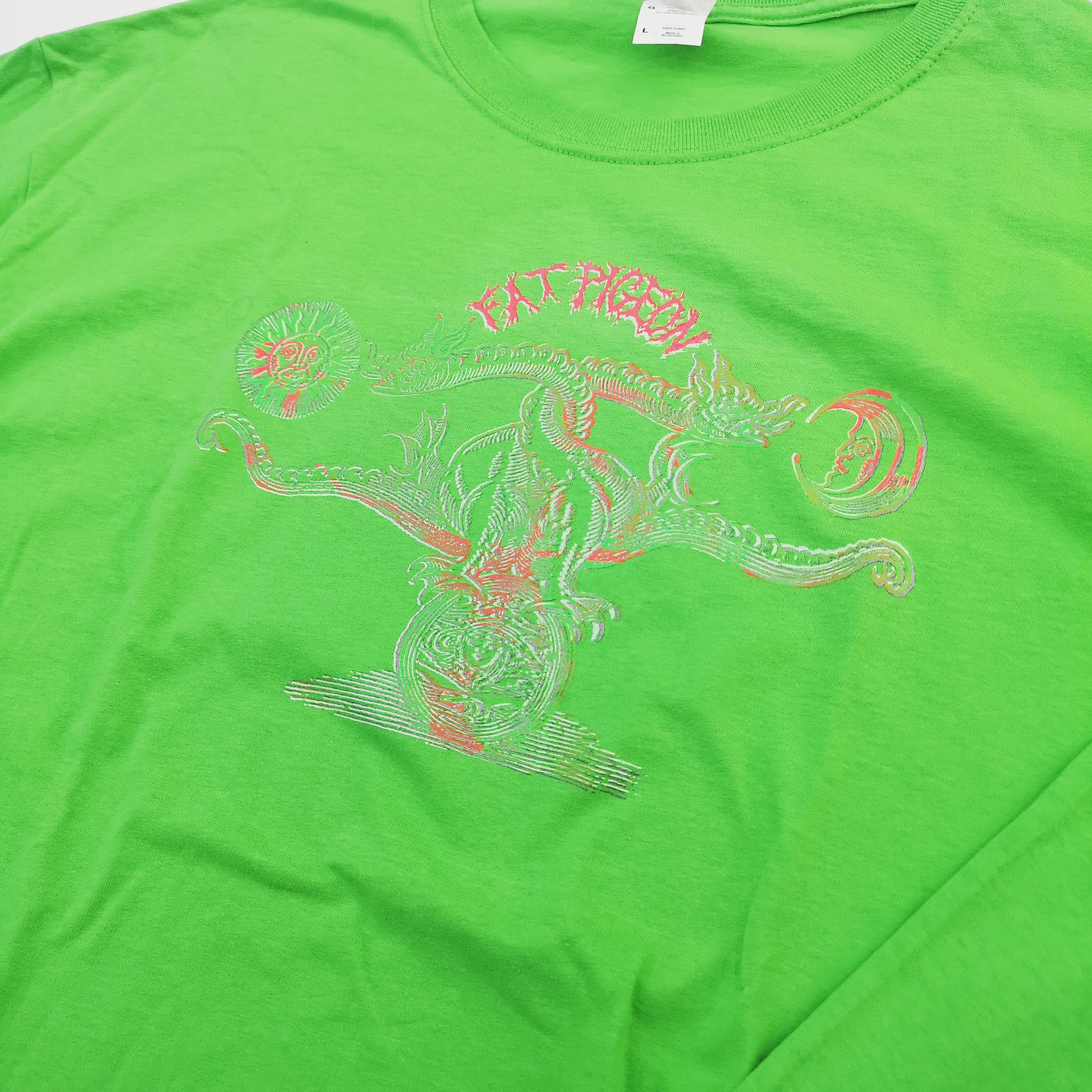 FAT PIGEON RECORDS "Soul Sacrifice" LONG TEE Light Green L