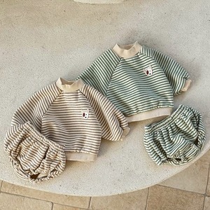 【BABY】ドッグロゴボーダーセットアップ