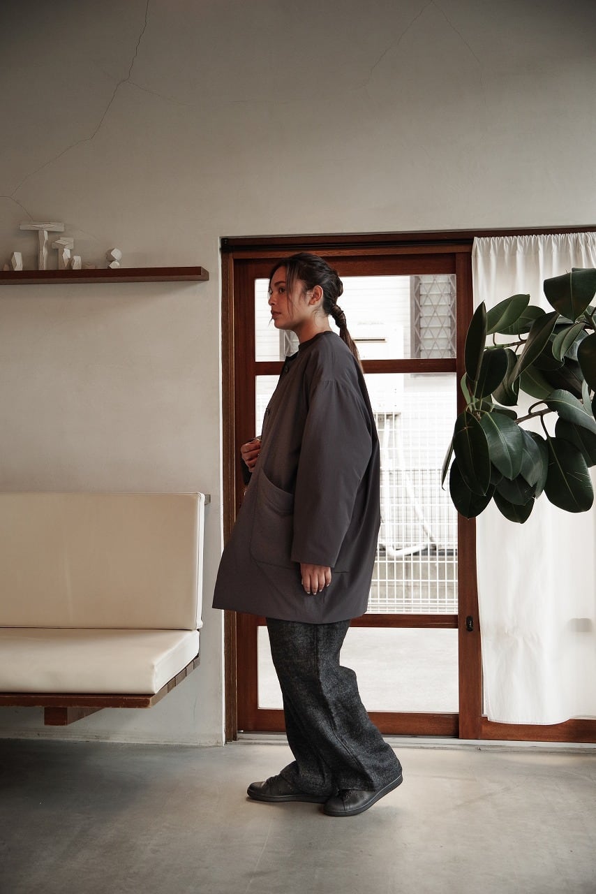 Nylon Filling No Collar Coat