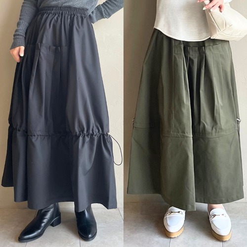 【ANTHOM】フロントプリーツパネルスカート