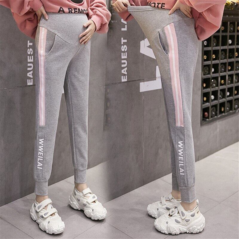 【新作】【送料無料】 8663＃マタニティパンツ春秋レターパンツゆったりとした快適なベリーサポートパンツ伸縮性ウエストマタニティパンツ エラスティック スプリング 春物 オータム 秋物 AL expec346029943388