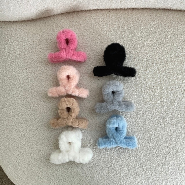 mink eco fur tiny hair clip【 7color 】No.Z027