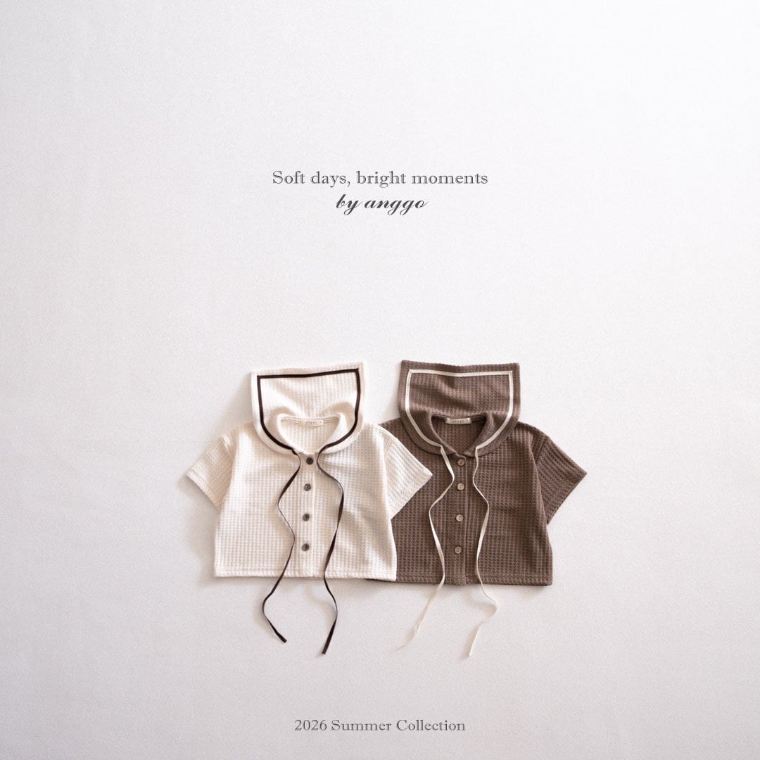 《入荷待ち》送料無料【anggo】Sailor Collar Tee