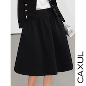 Tuck A-Line Midi Skirt