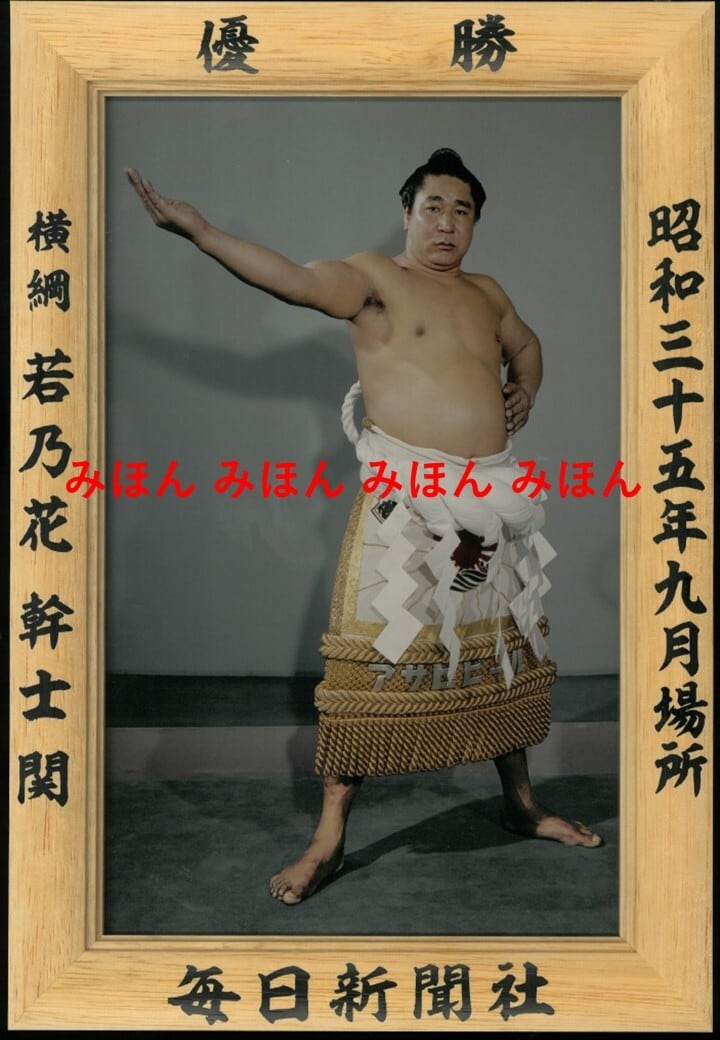 昭和35年9月場所優勝 横綱 若乃花幹士関（10回目最後の優勝