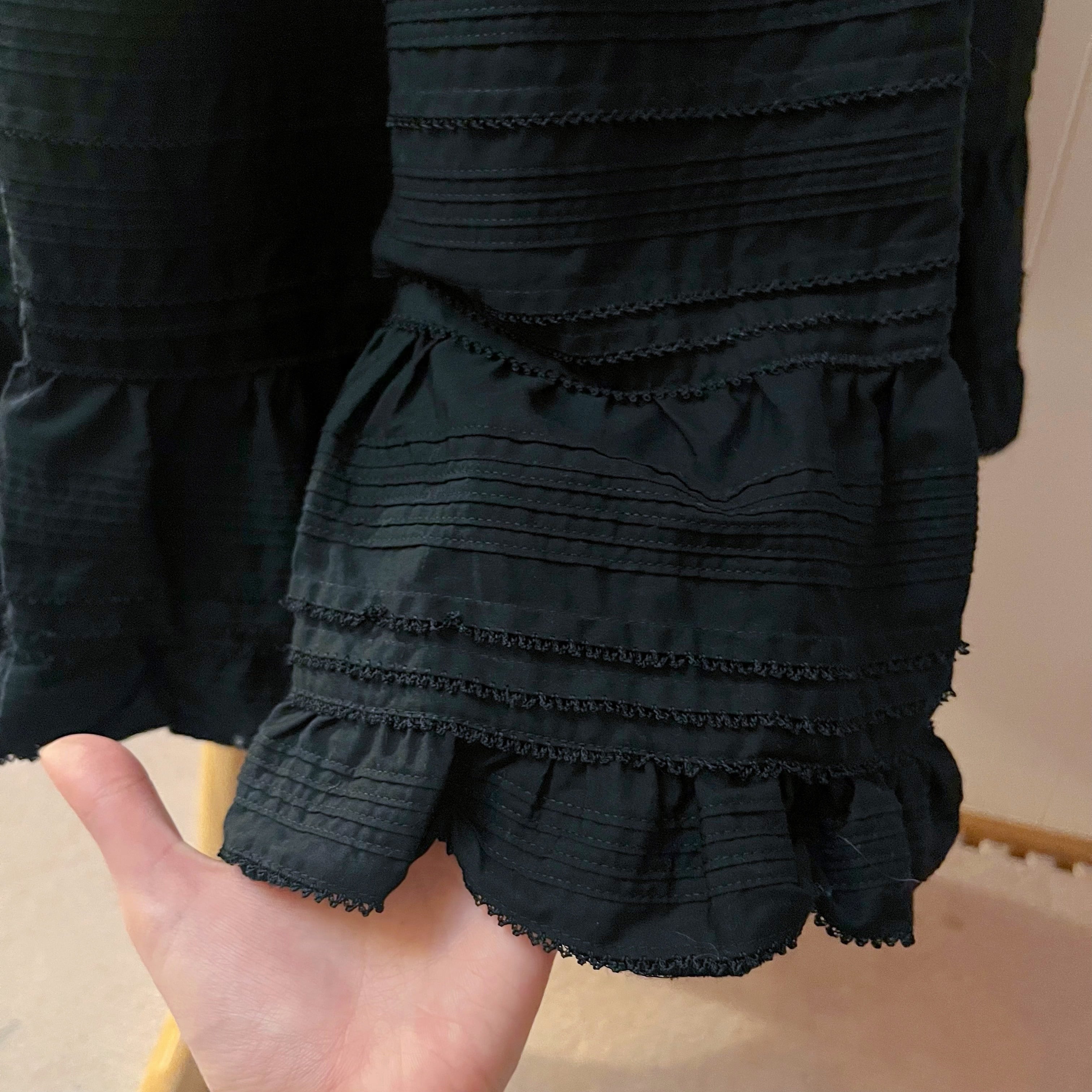 KETTY / black frill tiered skirt