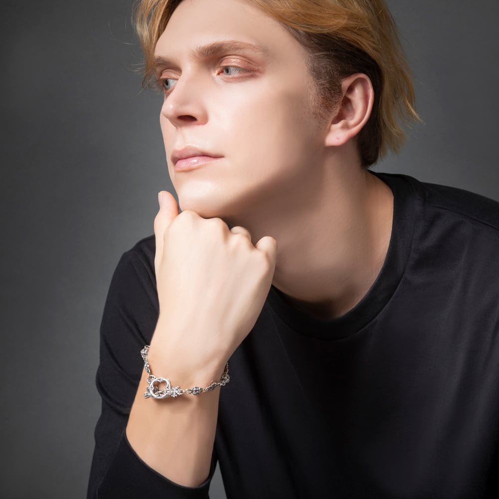 アイアンクロスブレスレット AKB0034 iron cross bracelet シルバー