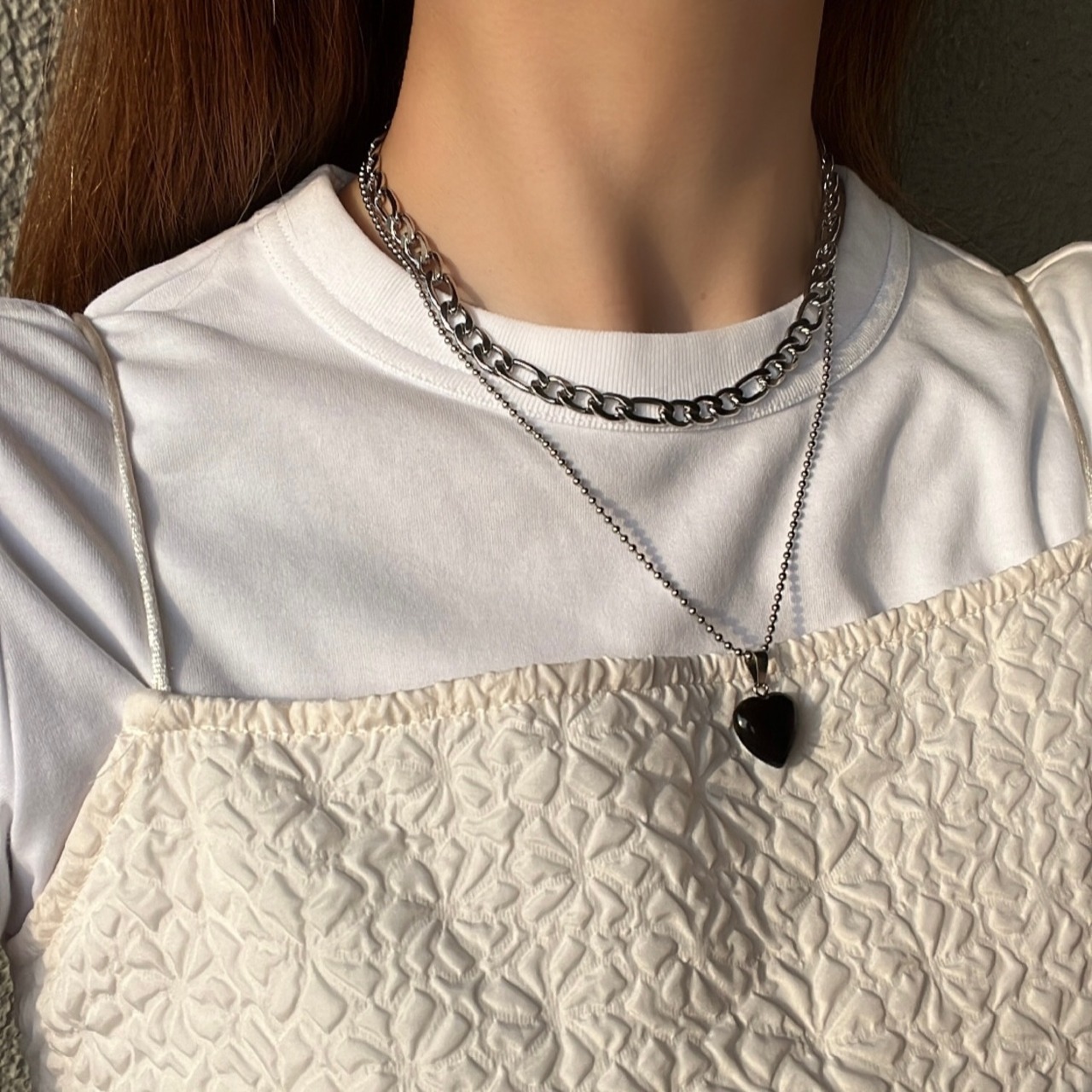 [2点セット] シルバーネックレス［SSN051］