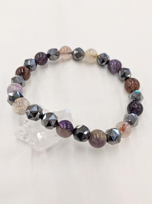 テラヘルツカット ✕ セイクリッドセブン(スーパーセブン) 8mm ブレスレット