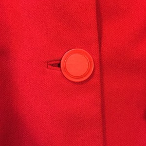 40's 50's big button red coat