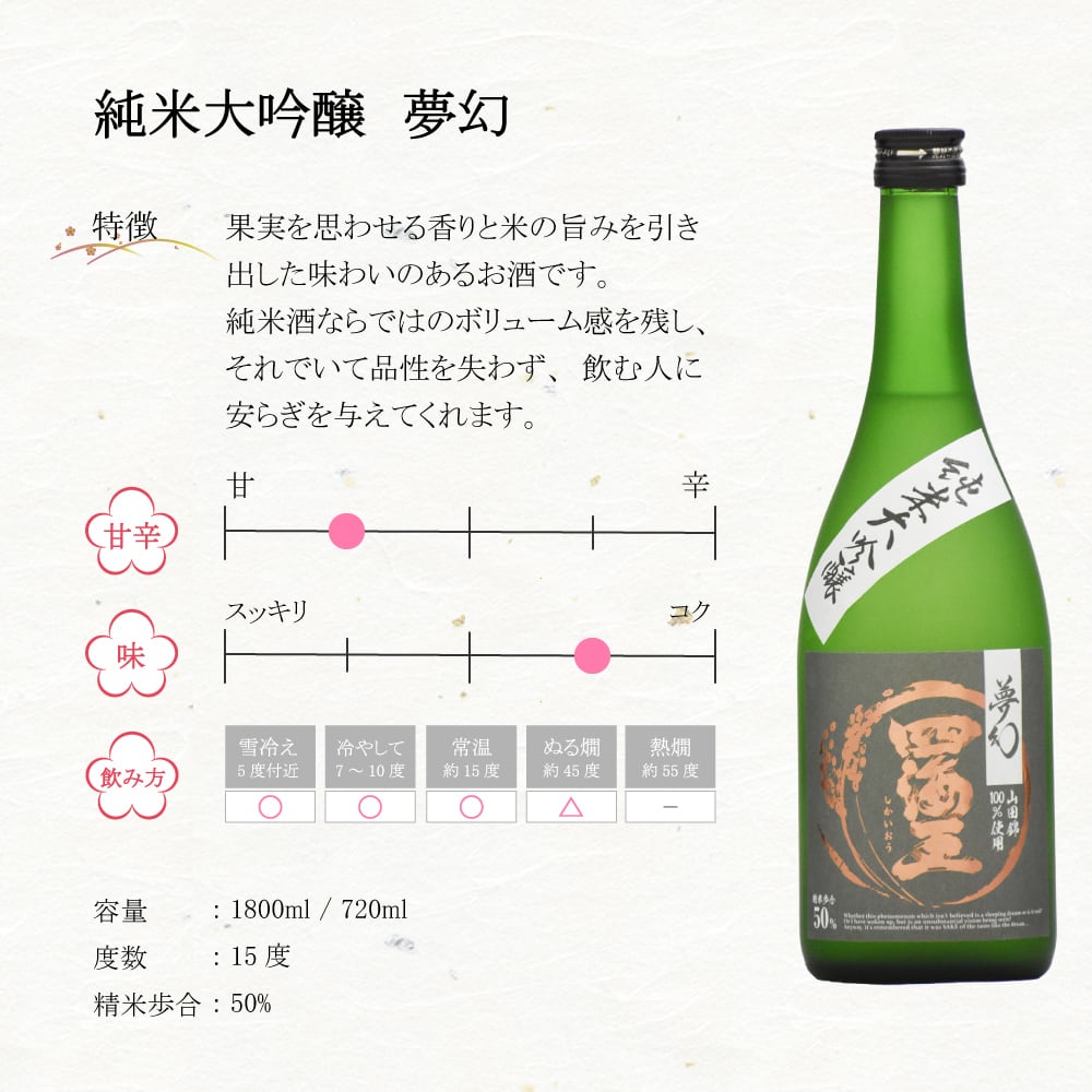 純米大吟醸 夢幻 1800ml | SHIKAIO ONLINE SHOP