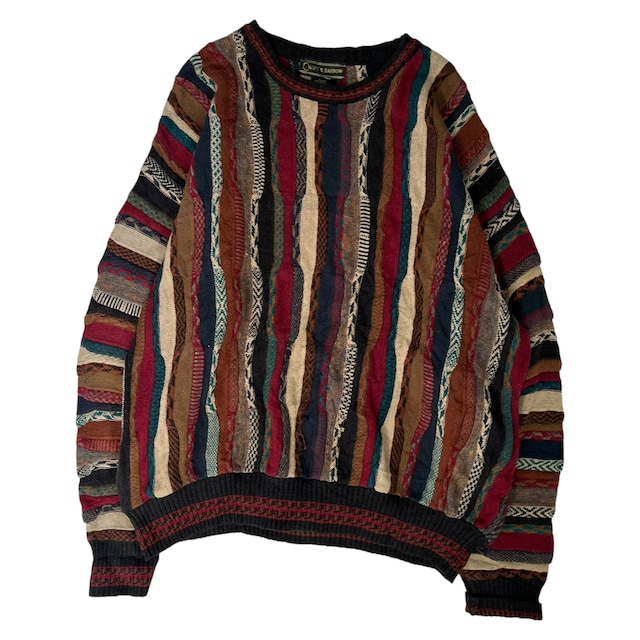 【90's~00's】CROFT & BARROW 3Dニット　L