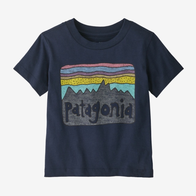 patagonia  BABY/TODDLER FITZ ROY SKIES T-SHIRT New Navy