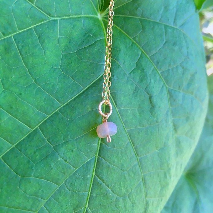 【14kgf】✦10月の誕生石✦.·ブラックオパールネックレス ⋆.·⋆神秘の泉.·✦