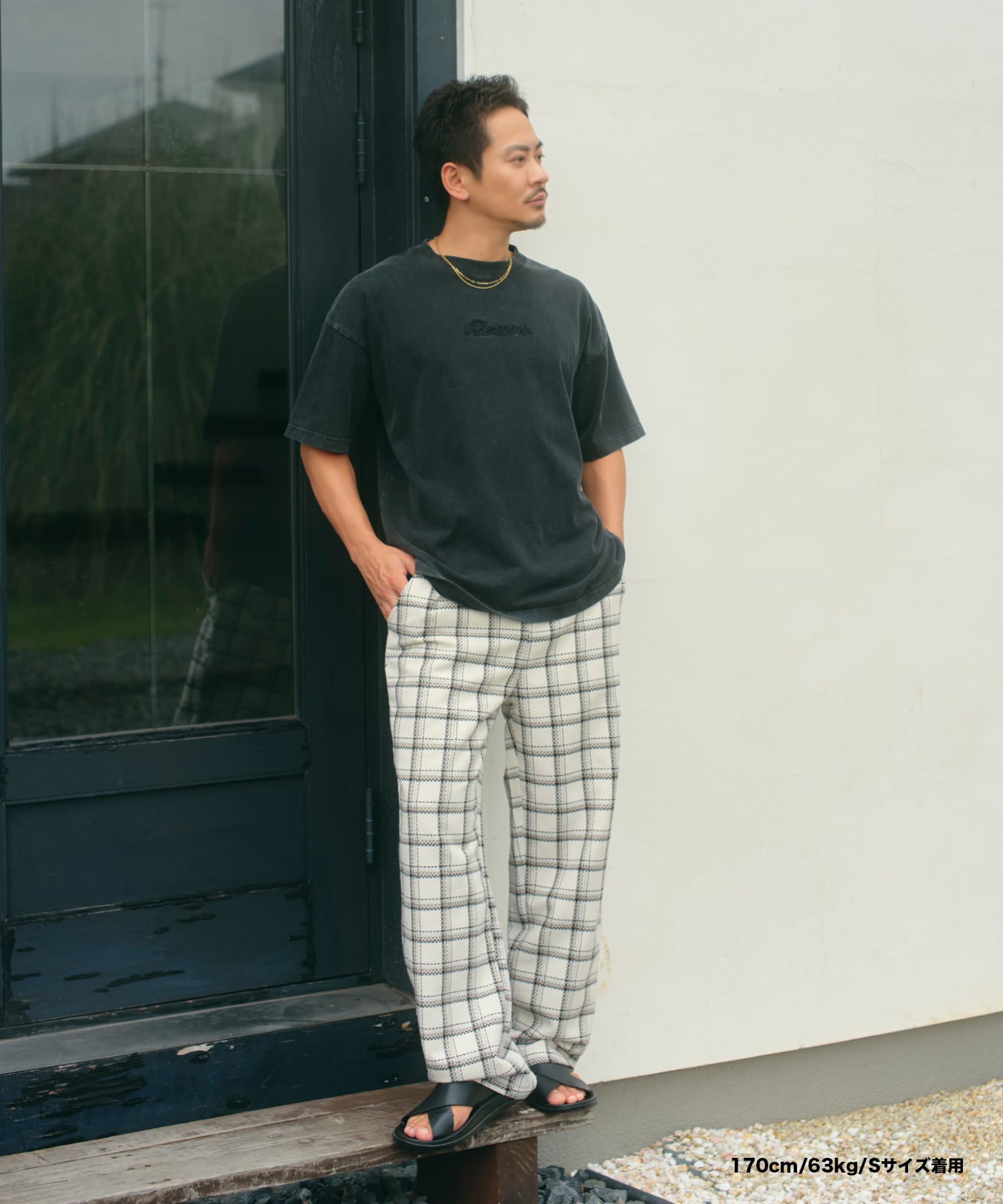 Re:room】VINTAGE CHECK WIDE PANTS［REP262］ | #Re:room（リルーム）