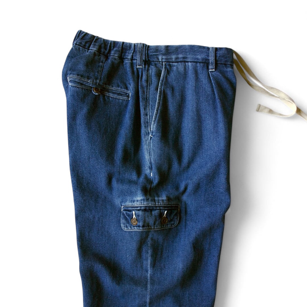 PWA, LINEN MIX DENIM TROUSERS | not wonder store
