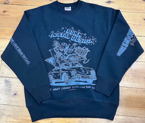 HIROTTON SP CREW SWEAT BLACK L size