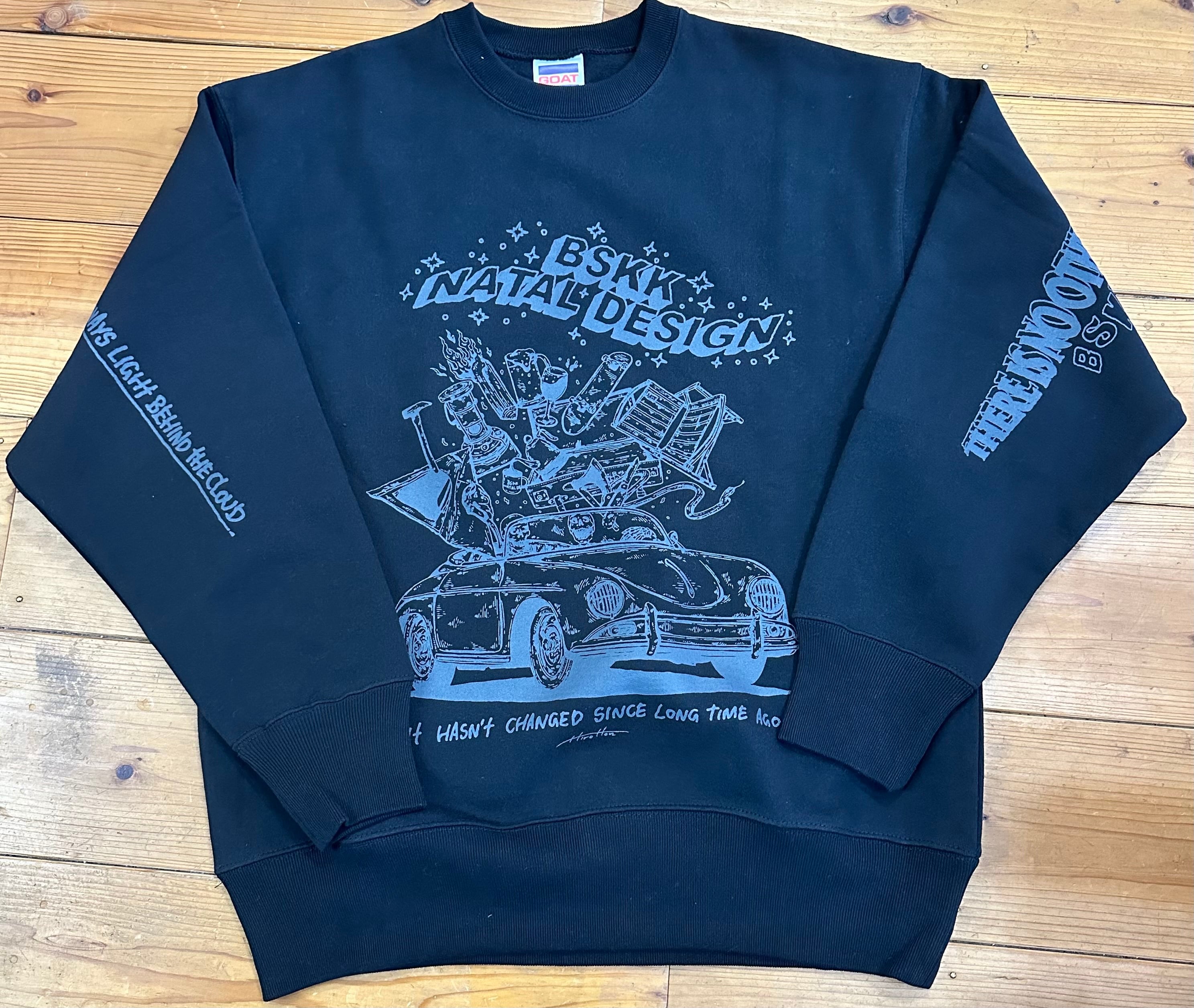 HIROTTON SP CREW SWEAT BLACK L size