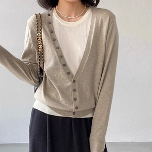 ノースリーブベストニットカーディガン　　233014