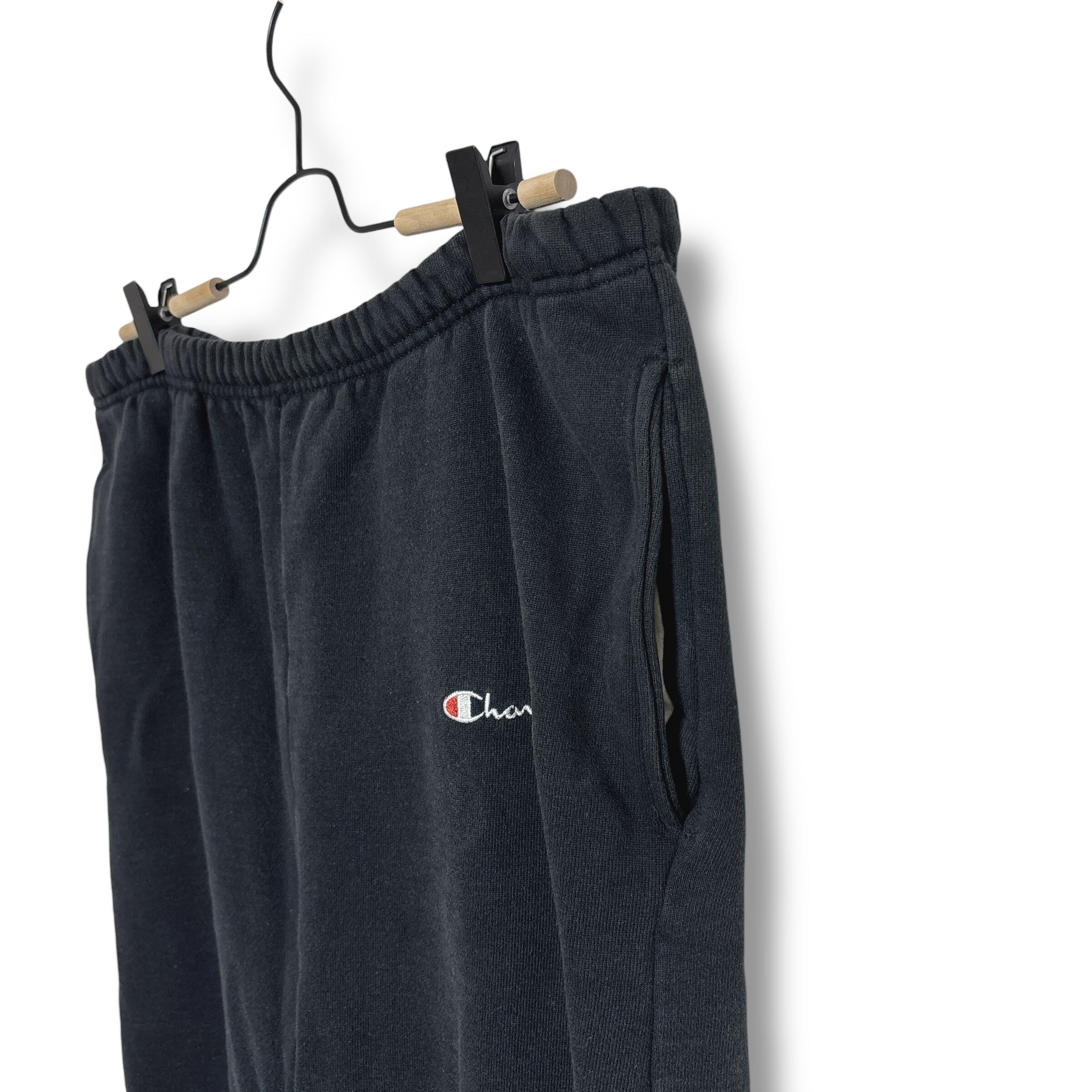 90s usa製 チャンピオン ブラックスウェットパンツ スクリプト XL
