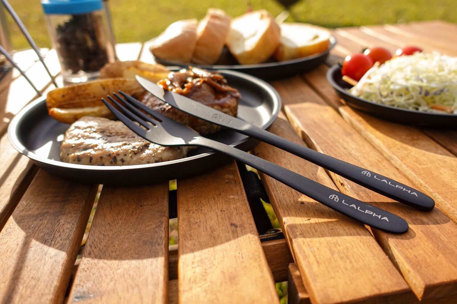 廃盤】テーブルウェアセット ブラック（TW-021BK） | アウトドア