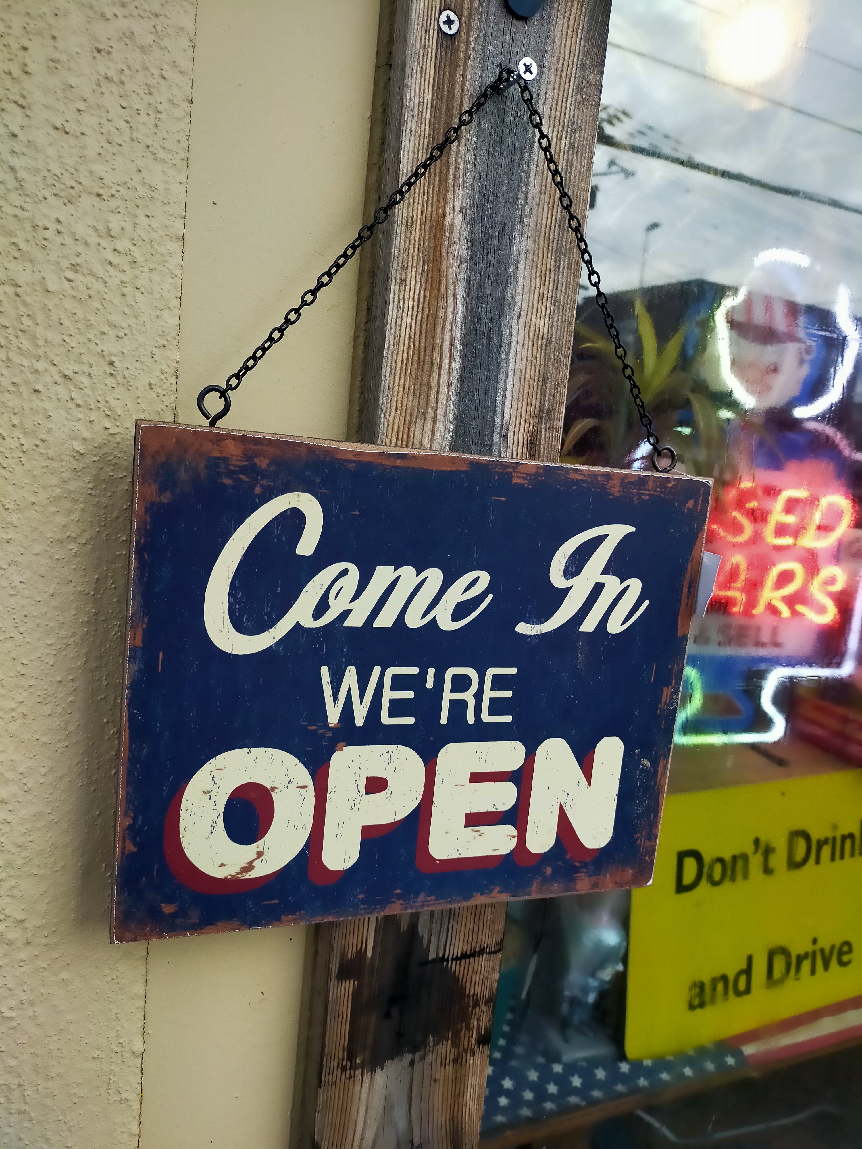 アメリカンバイク バイク屋 壁掛け看板 ぬらす OPEN&CLOSED サインボード 