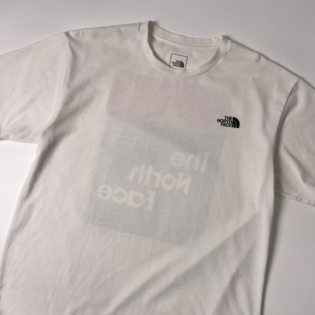 THE NORTH FACE ノースフェイス グラフィックプリント 半袖Tシャツ L/ホワイト/マウンテン/アウトドア