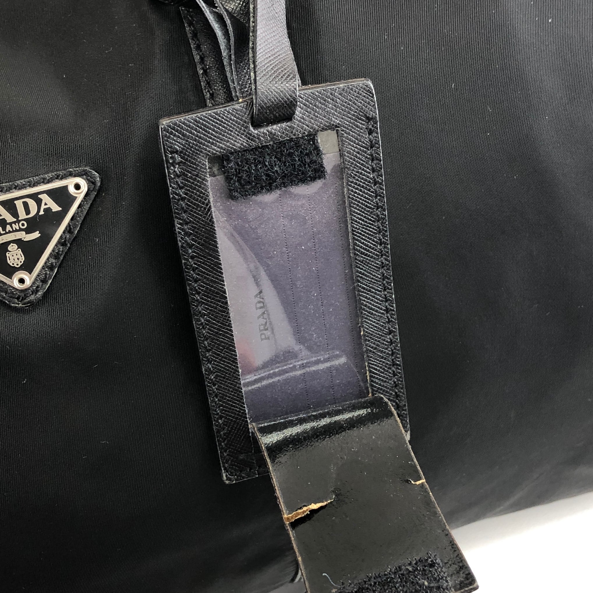 PRADA プラダ トライアングルロゴ ボストンバッグ ブラック ナイロン