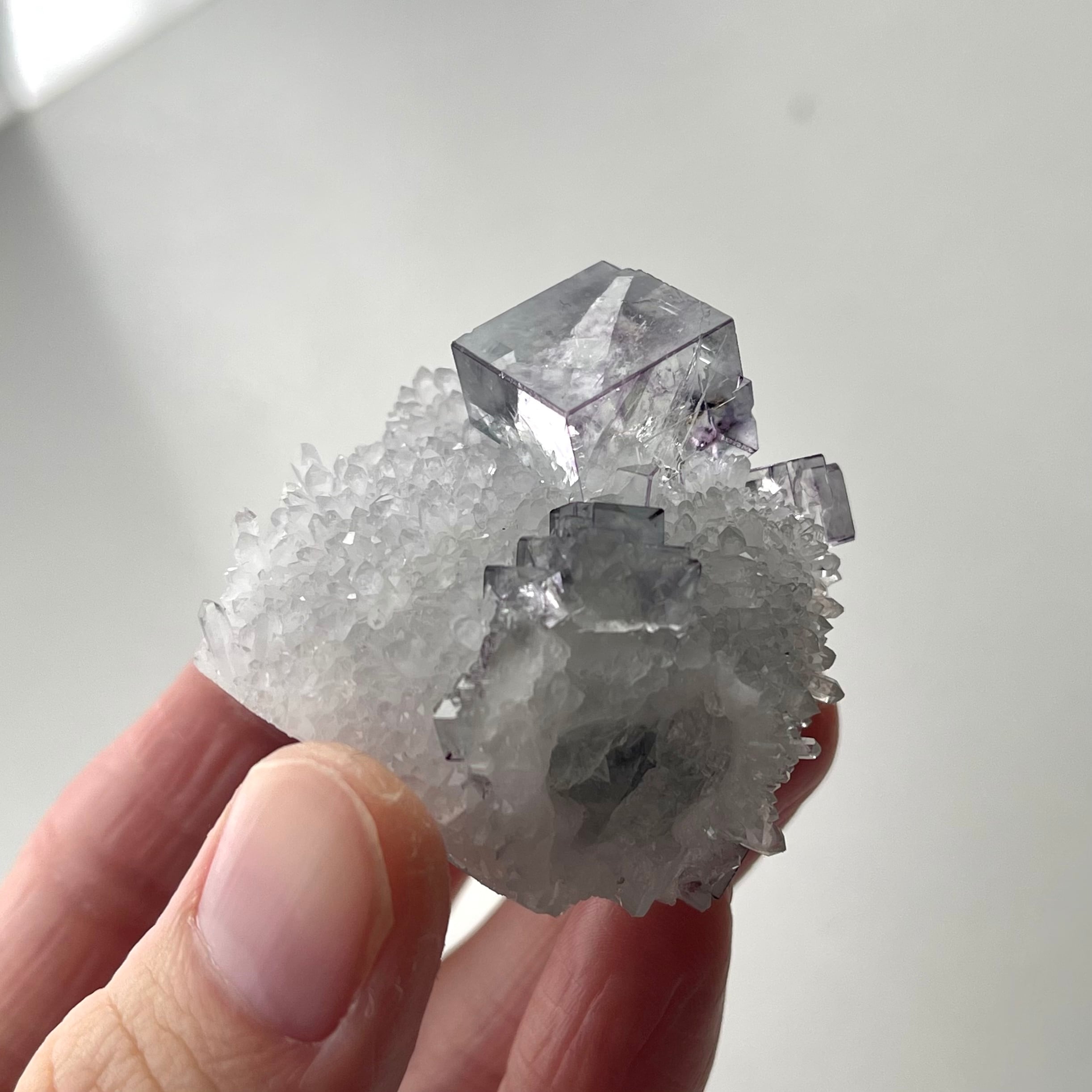フローライト / クォーツ【Fluorite on Quartz】中国産 | PEANUTS MINERALS