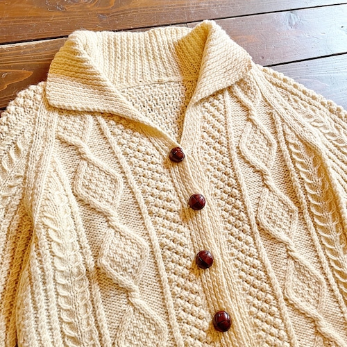 70s Lady's Vintage Fisherman cardigan