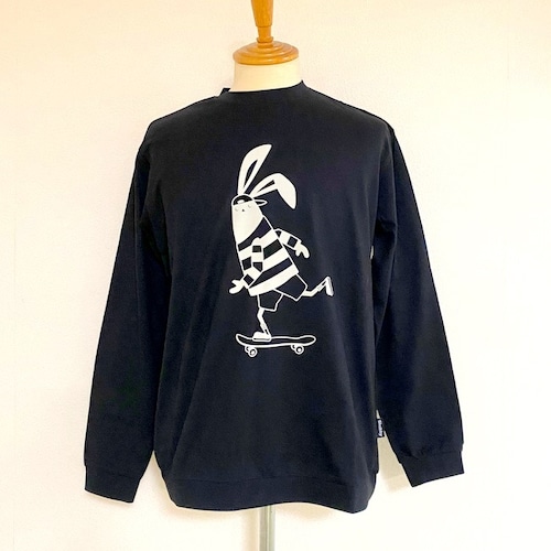 Shabby SKATE BOAD L/S T-shirts Black