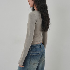 frill fit cut and sew top J00033