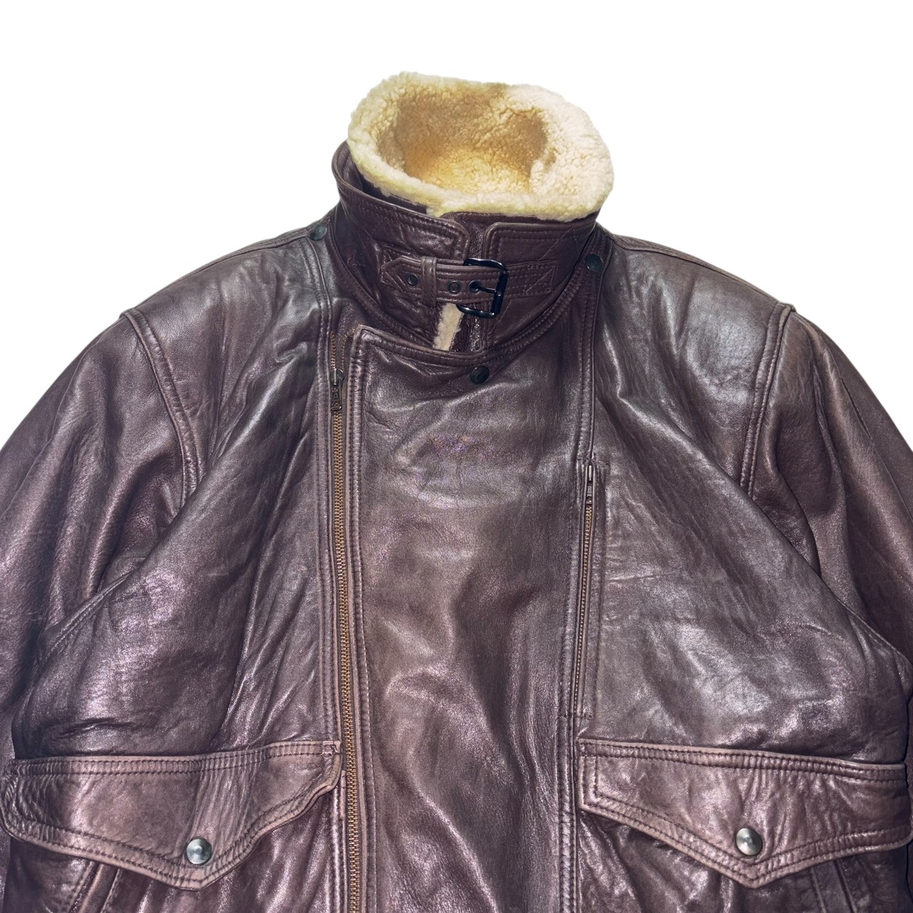 vintage 1980’s MARITHE FRANCOIS GIRBAUD leather bomber jacket