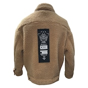 【DIESEL】ディーゼル パッチワーク ボア フリースジャケット チェック裏地