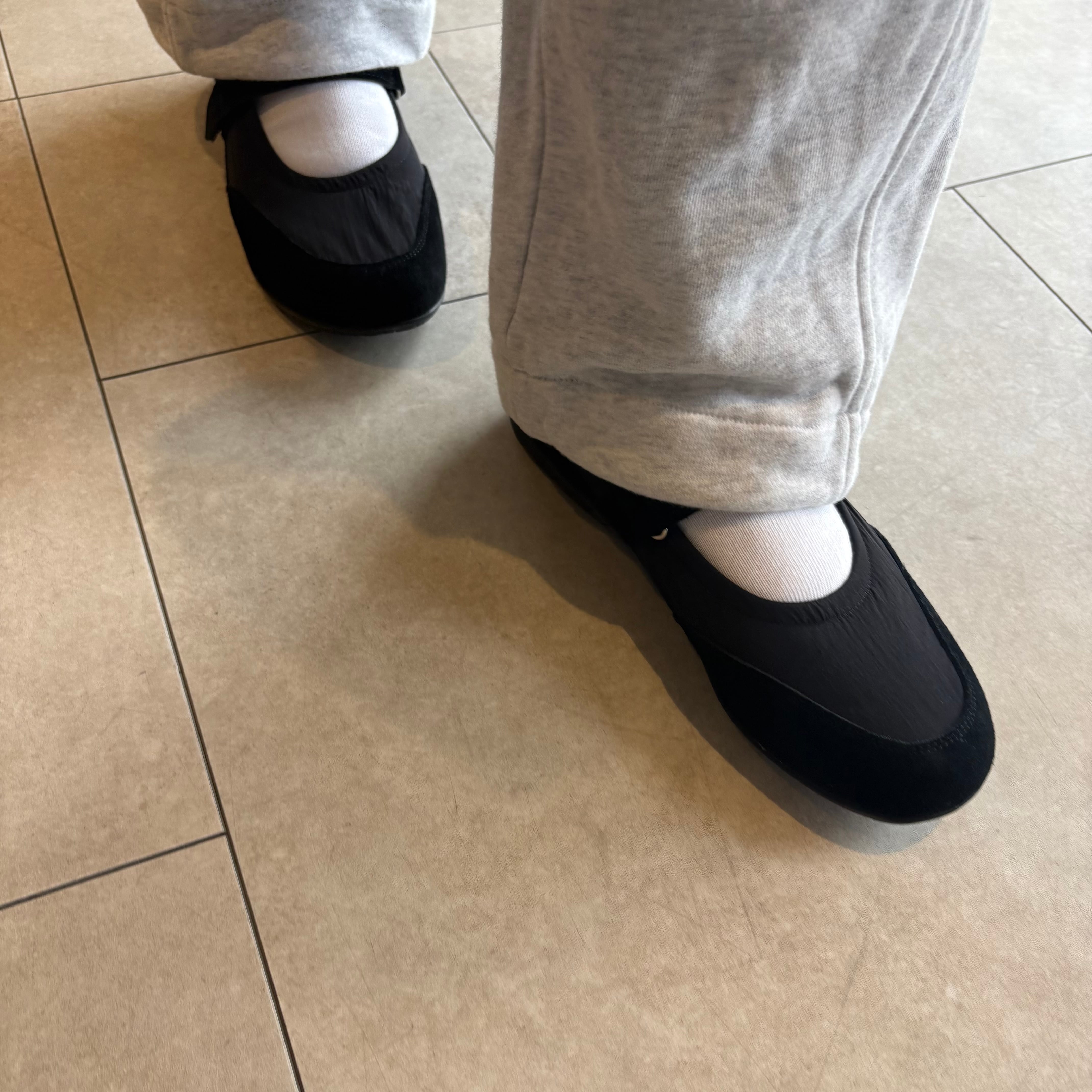 (お取り寄せ)kazumi様専用:カウレザー切替メリージェーンスニーカー black/25.0