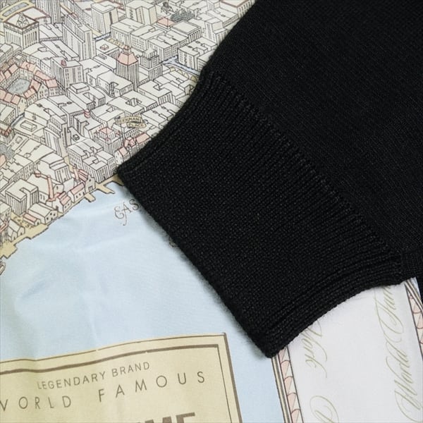 Size【XL】 SUPREME シュプリーム 23AW Silk Map Cardigan Black