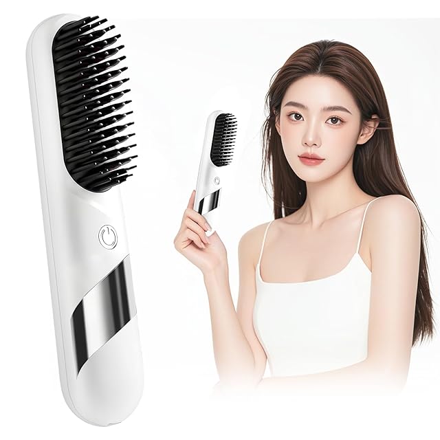 ストレートアイロン anfei ヒートブラシ ヘアアイロン 「サロン級ツヤ