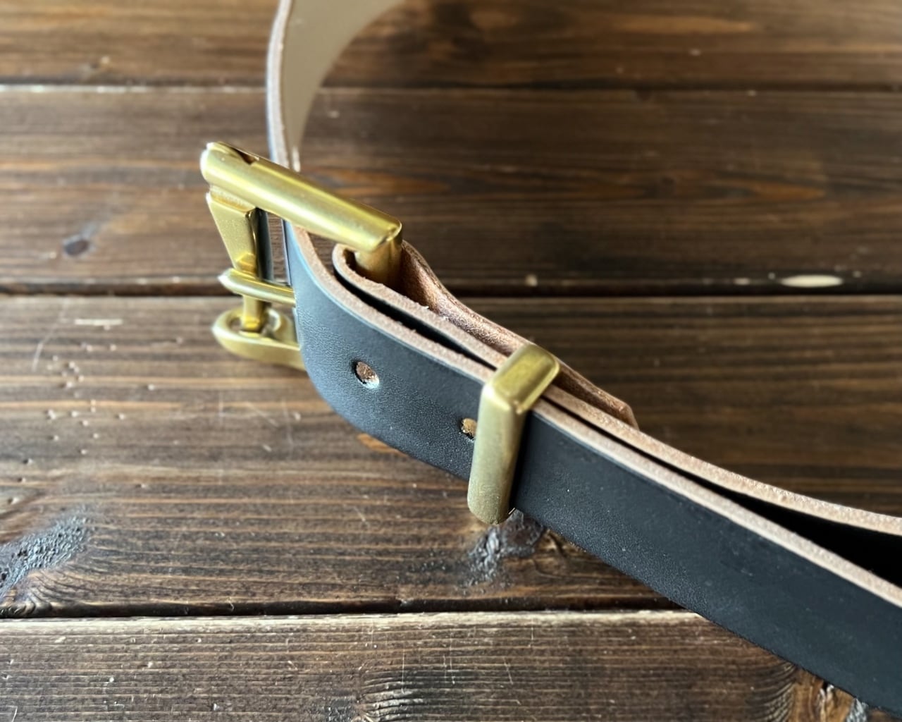 ヌメサドル・クロムエクセル/Fireman Buckle Belt 35mm幅