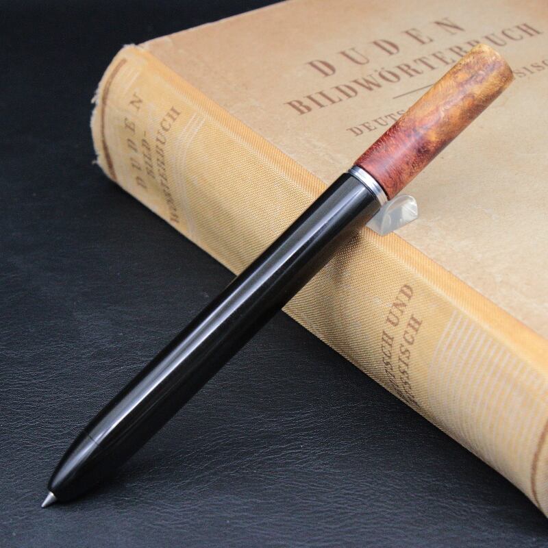 Viriditas ボールペン 超希少材 ワイルドアーモンドバール 瘤杢 ブラックアイ Chouette