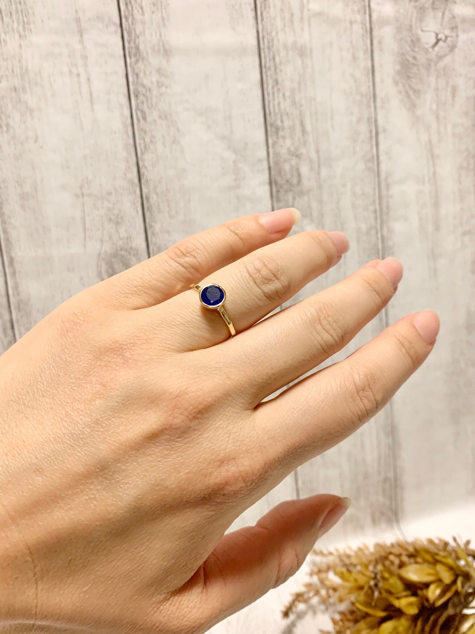 トルコ天然石リングX