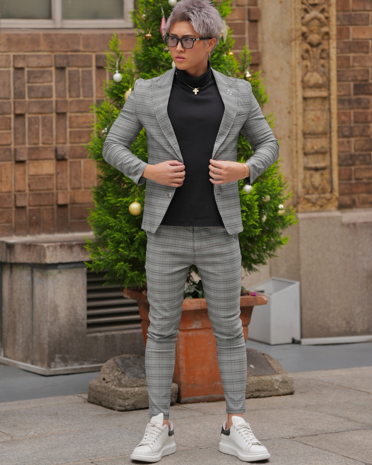 BELINDA ORIGINAL CHECK SLACKS【BB25028】