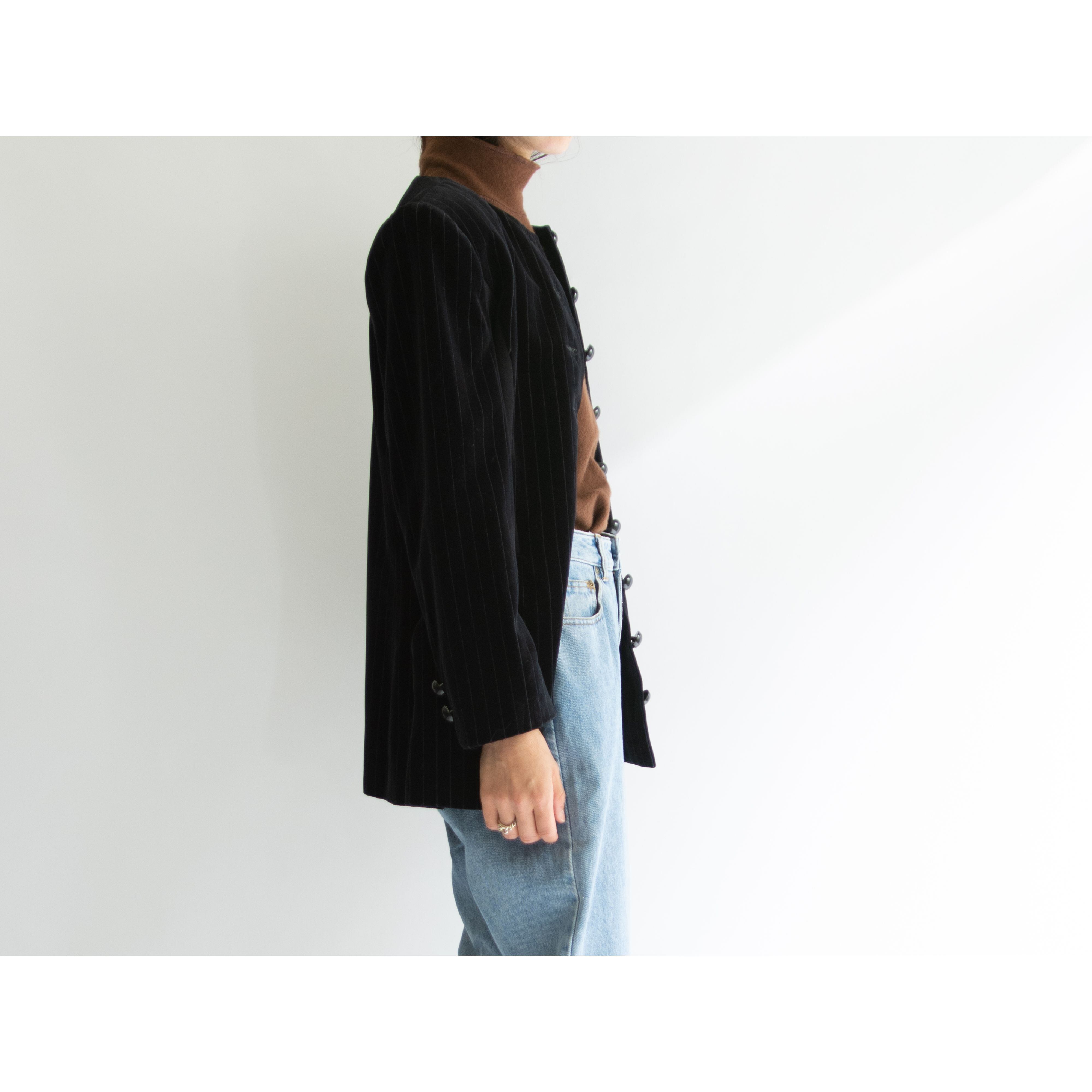 LANVIN】Made in France Velvet Collarless Jacket（ランバン フランス