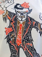 ゾンビのウェェェ~の勤勉Tシャツ C/#キングホワイト