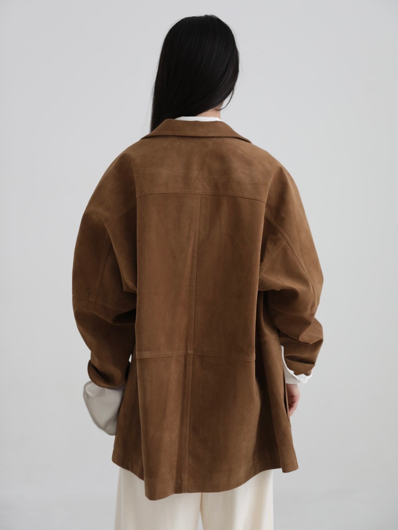 【新品未使用】aere アエレ　eco suede half coat スエード 新品未使用】aere アエレ eco suede half coat スエード