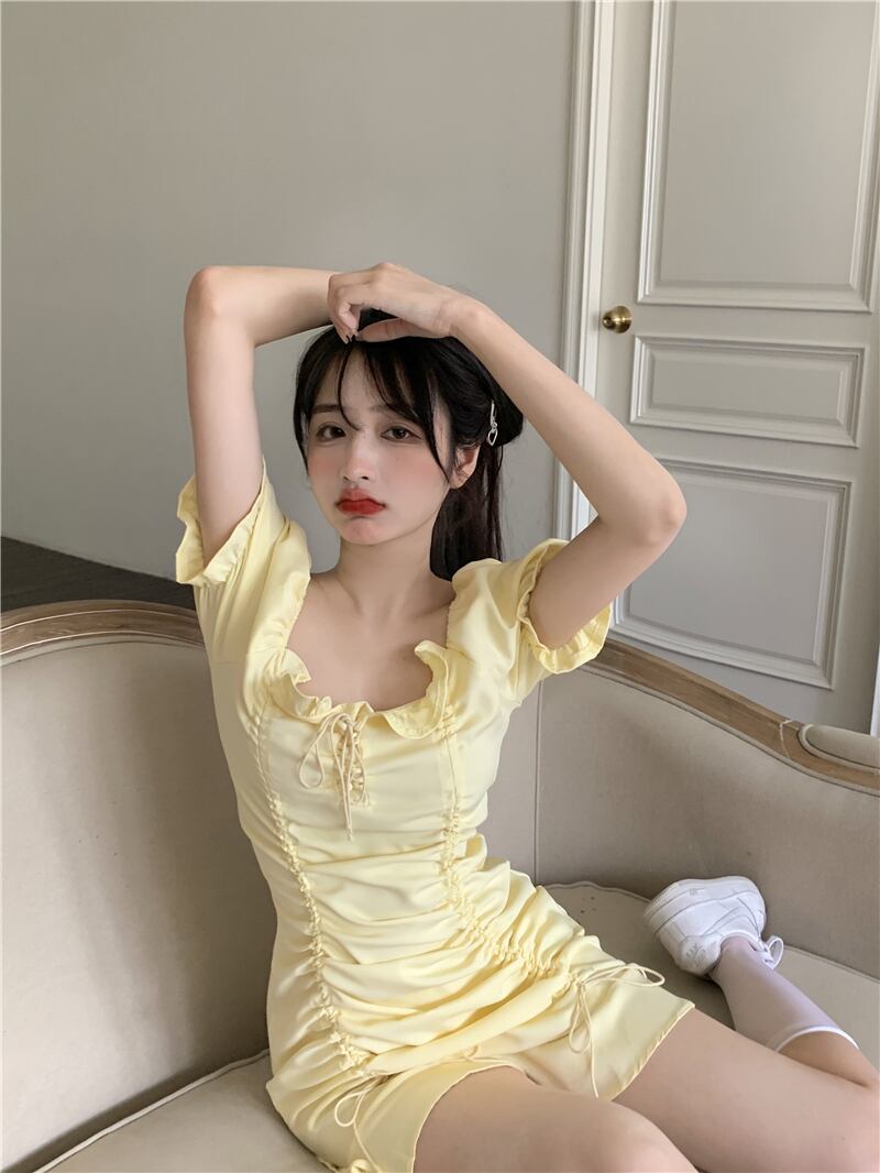 ドレス サマーショートスカート ウェスト 大人ガーリー スウィート キュート カジュアル 夏物 ブラックストロベリース98338810649