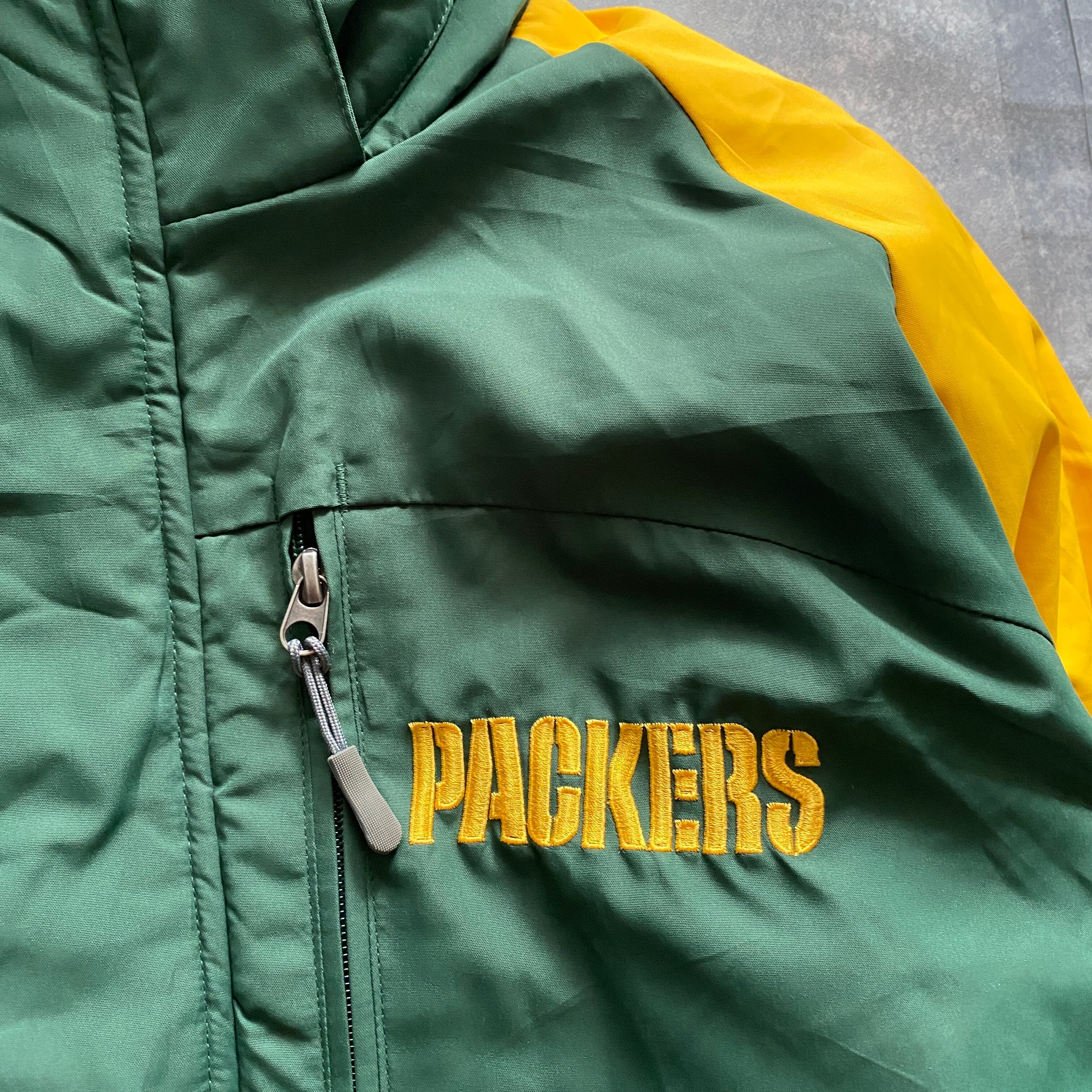 オールド アメリカ製 90s パッカーズ NFLスターター 刺繍ロゴ トレーナー