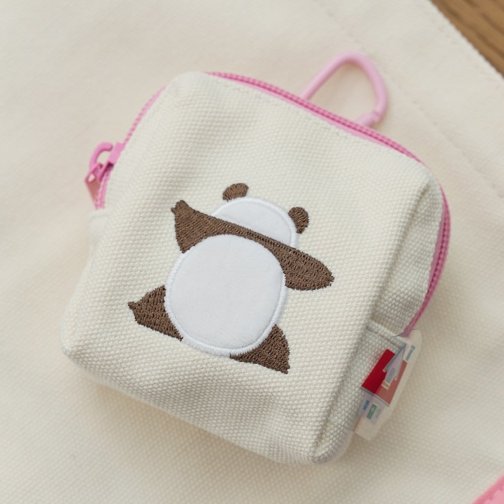 パンダコパンダ カラビナ付きポーチ ピンク（2125） | すすのこ商店