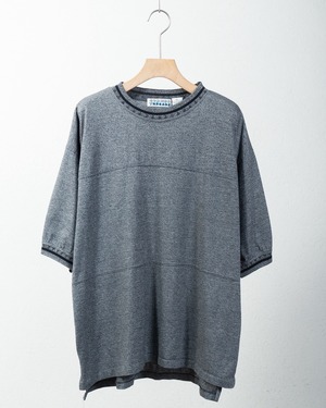 paneled heather ringer T-shirt