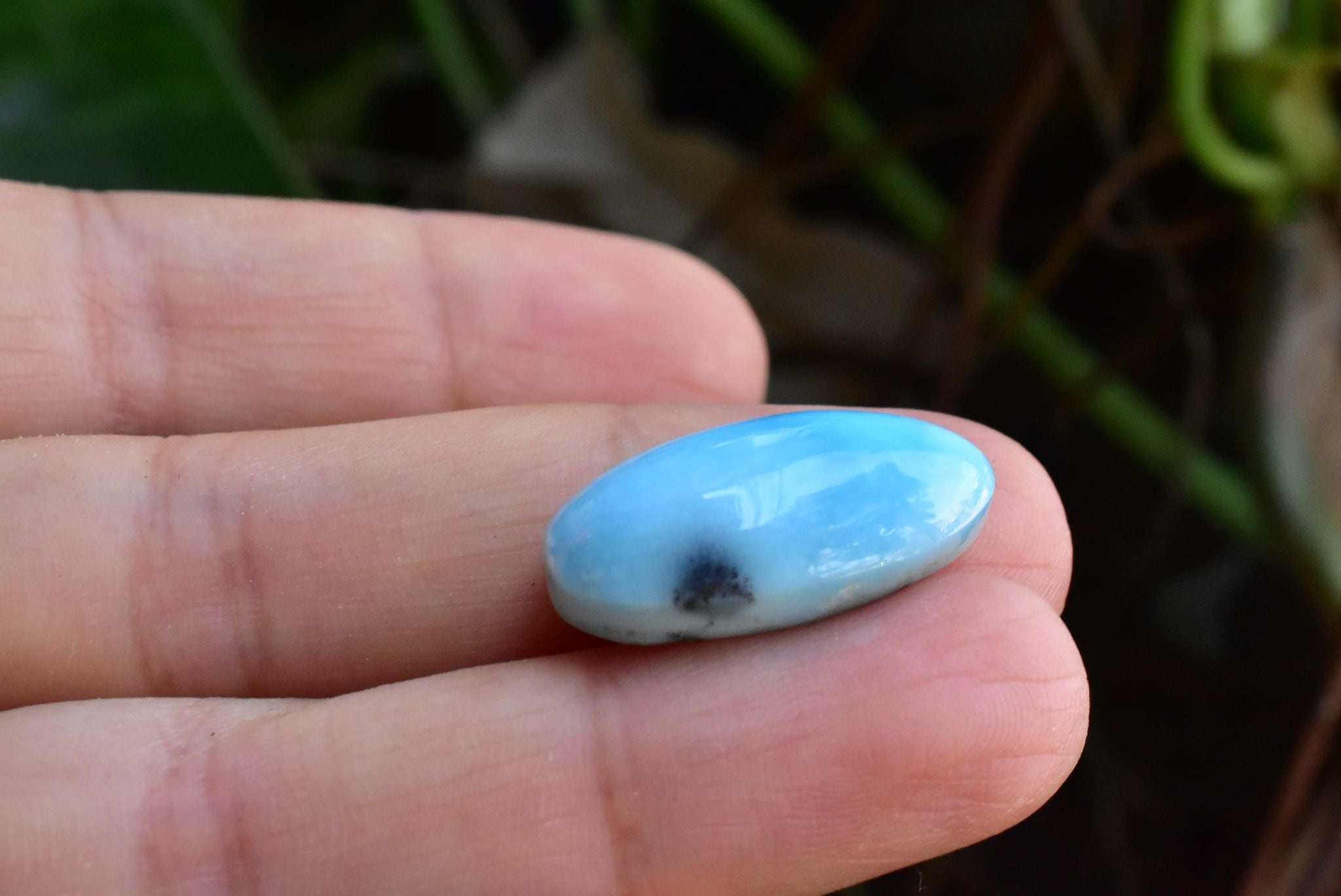 空色☆細オーバル型☆ラリマー ルース小 lari041 | Funky garuda Stone