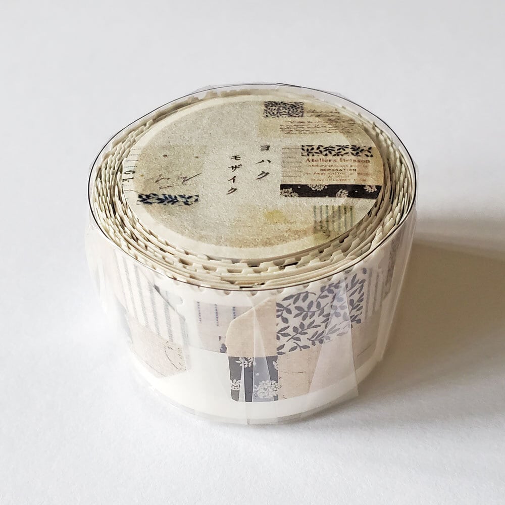 ヨハク ロールフレークシールCHECK&STRIPE モザイク YC-030